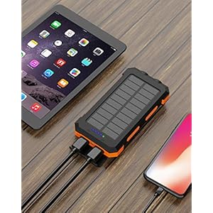 X-DRAGON Solar Power Bank 24000mAh Caricabatterie Solare Portatile Impermeabile con Doppio Ingresso (USB C e Micro) per… - immagine 4