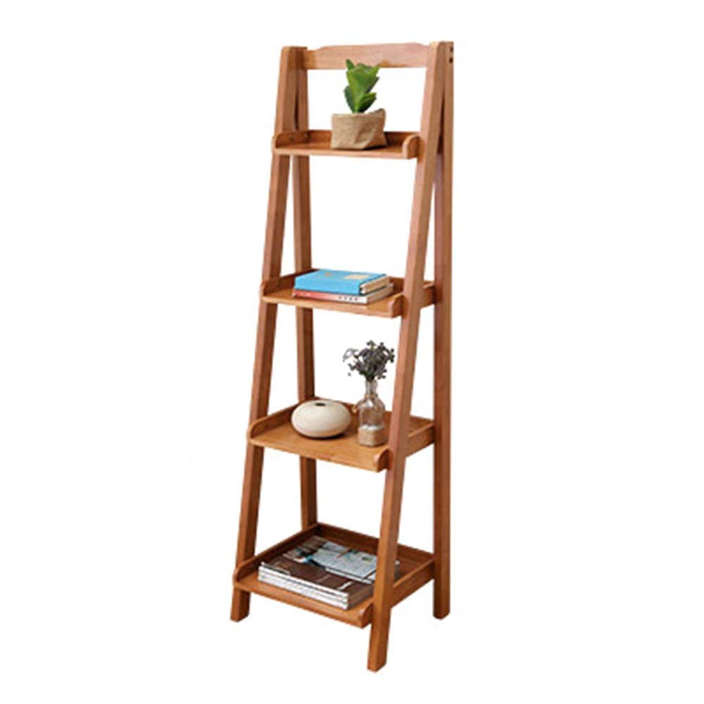 SED Office File Shelves,Home Storage Rack,Vintage Bookshelf Portable Ladder Shelf Bookcase Wall Shelf Vintage Storage Ladder Shelf Ladder Spine Tower Shelf Sorting Stands Space Save,Teak,17.3214.17