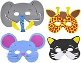 SHATCHI 8Pcs Eva Foam Animal Masks Kids Party Bag Fillers Masquerade Christmas view 2