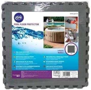 Gre Mpf509gy Tapis De Sol Pour Piscine 9 Pièces Gris 8 Mm Dépaisseur