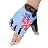 Boodun Biking Gloves, Cycling Gloves Mountain Bike Gloves Antiskid Half Finger Riding Bicycle Climbing Running Gloves for Men Women Child Family Look Couples