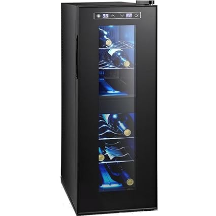 Syntrox Germany 12 Flaschen 2 Zonen Digitaler Getränkekühlschrank Weinkühlschrank