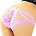 Jubileens Women's Sexy Panties Briefs Lace Knickers Lingerie Underwear (Pink)