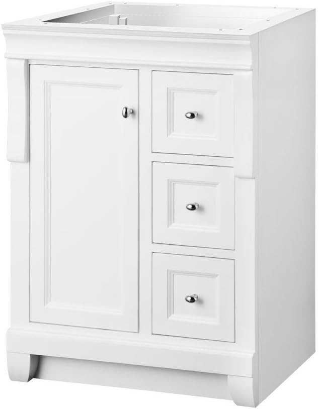 Adelina 34 Inch Cottage Bathroom Vanity White Marble Top