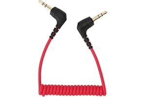 Heayzoki 3.5mm TRS to TRS Microphone Connection Cable, Aluminum Shielded Cable for Deity Video Microphone, Adjustable Length 