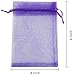 ECVILLA 100pcs 4 x 6 Organza Bags, Gift Bags Organza Drawstring Pouch Jewelry Party Wedding Favor Party Festival Gift Bags Candy Bags (Purple)