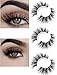 Eyelashes, 3 Pairs Reusable Lashes Handmade 3d Mink Lashes Natural Thick Fluffy Flase Eyelashes