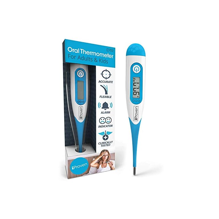 iProven® Digital Oral Thermometer for Adults & Kids Reliable, Fast