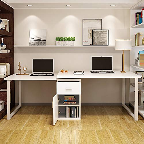 Tribesigns Rotating LShaped Computer Desk, 55 Inches Modern Corner