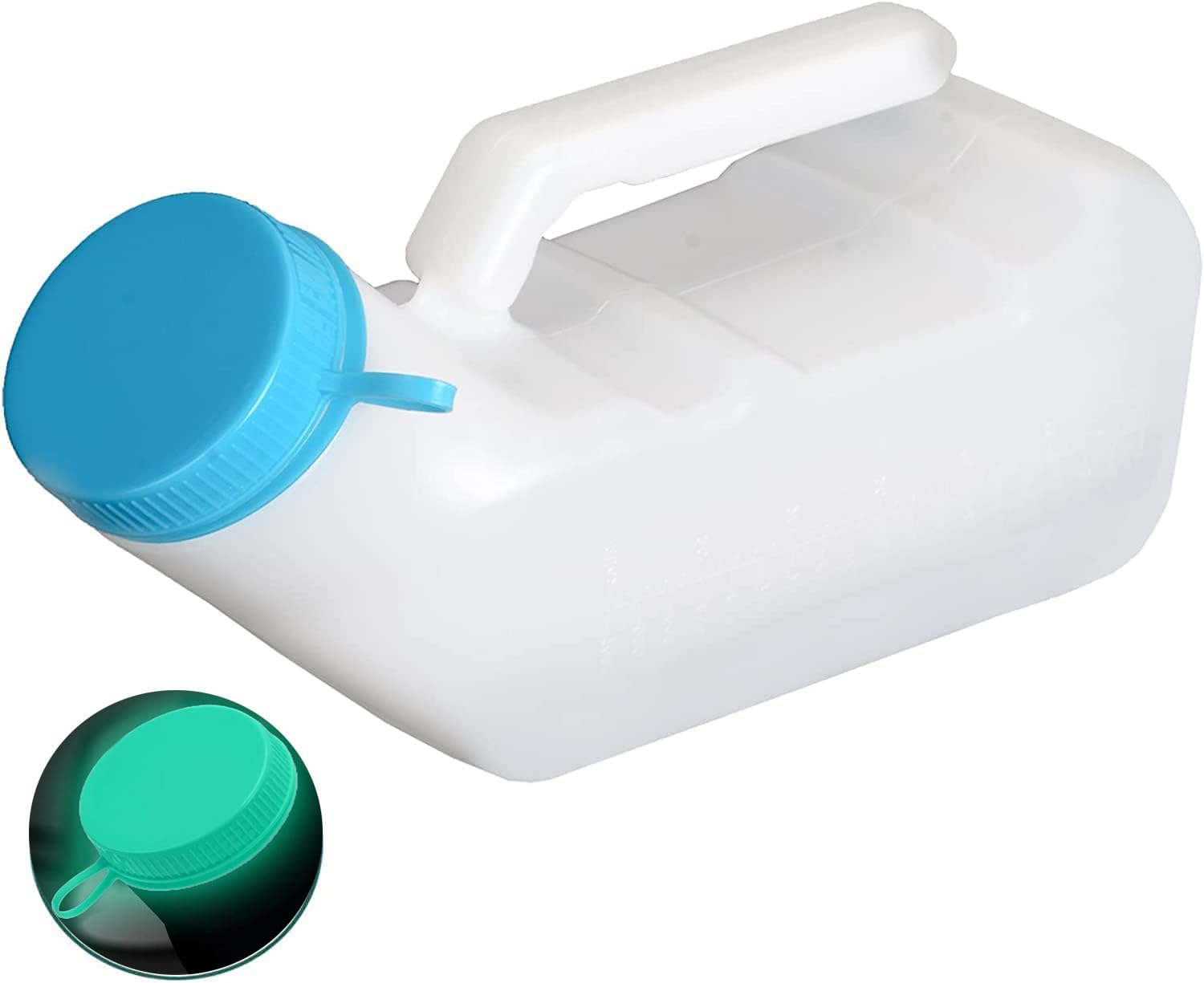 Tovee Men Urinal Glow in The Dark,1000ml Thick Pee Bottles with Lid,Spill Proof Urinal Bottle for Car,Hospital,Elderly & Incontinence