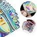 SMONCO 100 Pieces Smell Proof Bags - 5x7 Inches Resealable Mylar Bags Clear Zip Lock Food Candy Storage Bags Holographic Rainbow Color