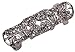 YACQ Women's Full Finger Jointed Long Adjustable Ring - Fit Finger Size 7 to 9 - Knuckle Armor Ring - 2-1/2 Inch Long - Halloween Party Costume Accessories Jewelry Gifts (Silver)