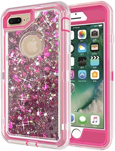 iPhone 8 Case,iPhone 7 Case, iphone 6 Case ,Shiny Beautiful Womens/Girls protective Defender Case with Sparkle Floating Quicksand-A Best Reliable Friend for your Apple iphone