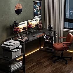Coleshome 55 Inch Computer Desk, Modern Simple