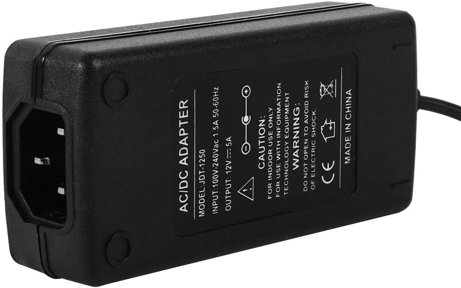 Cikonielf Power Supply Adapter Ac 100V-240V Converter Adapter Dc 12V 5A 60W Power Supply for Led Light Lcd Monitor - Image 4