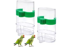 2 Pcs Automatic Bird Water Dispenser, Esforzarse Automatic Feeder, Bird Food Feeder for Cage, Parakeet Cage Accessories for P