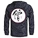 Allonly Men's Fashion Dragon ToTem Hoodie Zip-up Chinese Letter Windbreaker Jacket,Black,US Large (Tag 2XL)