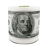 Forum Novelties Minch Hundred Fake Money Dollar Bill Toilet Paper Roll Bathroom-Novelty Funny, Green