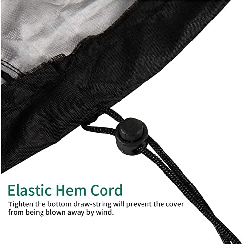 EASYBUYTECH Furniture Cover Garden Outdoor Patio Protective Case Oxford Furniture Dustproof Cover for Rattan Table Cube Chair Sofa Waterproof Rain, Black - 213X132X74CM