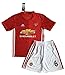 Paul Pogba #6 Manchester United 2016/2017 Home Jersey & Shorts for Kids (9-10 Years Old)