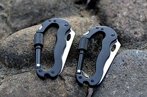Canamite® Aluminum Alloy D Screw Carabiner D-Ring Carabiner mountaineering buckle Keychain Hiking Climbing Clip Snap Hook Key Carabiner Key Ring Carabiner Hook