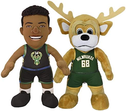 Milwaukee Bucks Dynamic Duo Bundle Giannis Antetokounmpo & Bango 10" Bleacher Creature Plush Figure