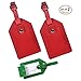 Luggage Tags,Cruise Baggage Tags,Personalized Privacy ID Tags Set of 2 in red