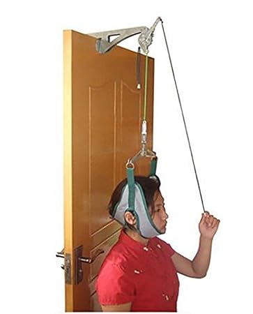 LIU-Hals Zugvorrichtung - Zervikale Traktion An Der TüR Lindern Sie Effektiv Den Schmerz ?Einfach Zu Bedienen?Gummi-Pad Ist N