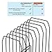 DESIGNA 4 Pack Metal Incline Sorter Vertical File Holder, Storage Organizer Folder Mail Magazine Letter Paper Book Filing Organization Display Rack Dividers,8 Compart,Black