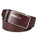 Vbiger Fashionable Embossed Genuine Leather Belt with Automatic Buckle (one size, Coffee)