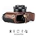 MegaGear Panasonic Lumix DMC-GX85, DMC-GX80 (12-32mm) Ever Ready Leather Camera Case and Strap, with Battery Access - Dark Brown - MG1301