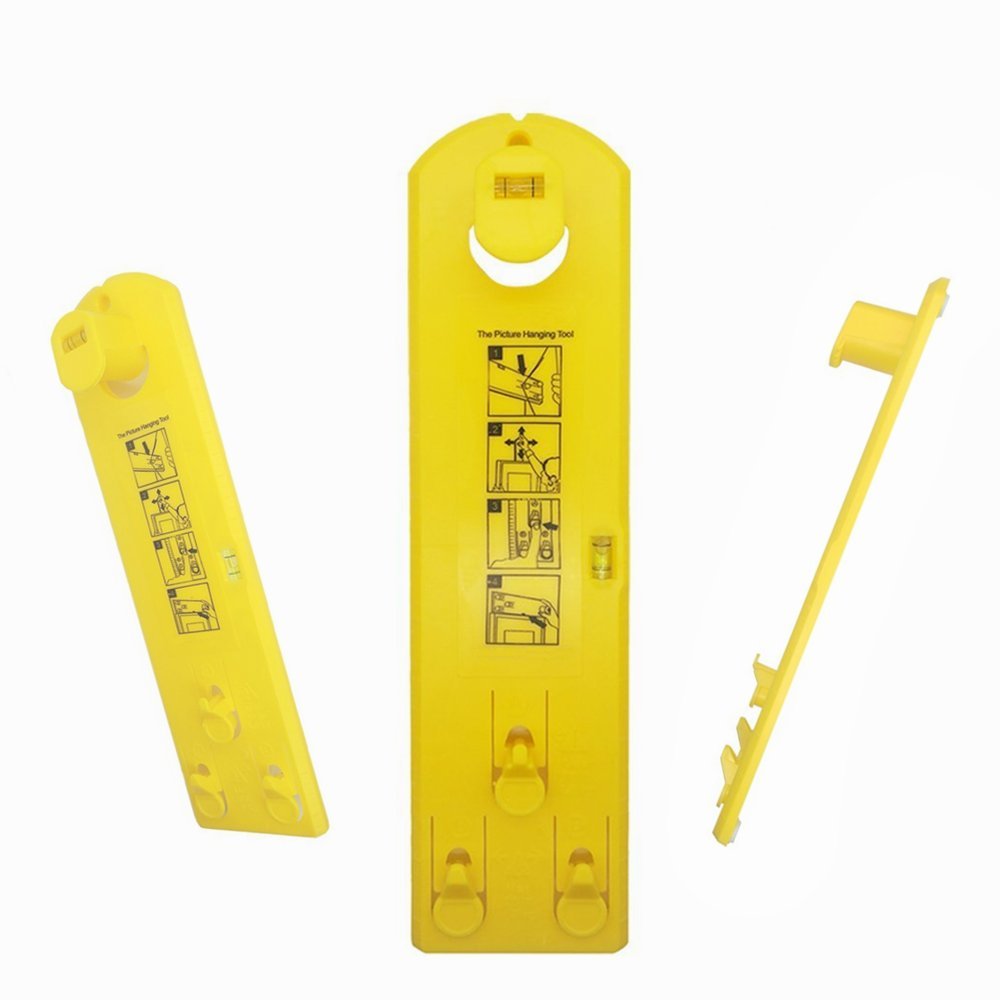 Picture Hanging Tool Frame Hanging Set Picture Hanger Suspension Measurement Position Marking Kit with Built-in Vertical & Horizontal Levels, Easy and Quick for Hanging Pictures and Décors (A1)