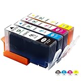 Supricolor 4 color replacement HP 564 High Yield Ink Cartridge (1 Black 1 Cyan 1 Magenta 1 Yellow) 4 Pack Compatible with HP Photosmart 5520 6520 6510 7510 7520 7515 C6380 C310a