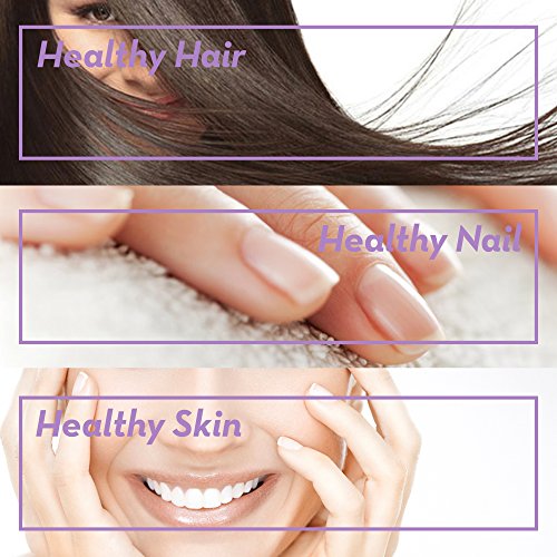 image for NUTRABELIEF Biotin Jelly for Hair Skin Nails - 5000 mcg of Grape Flavo