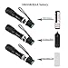 Refun E6 High-Powered Tactical Flashlight Water Resistant Handheld Flash light for Camping Hiking [Rechargeable Battery and Charger Included], Black