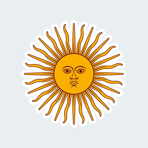 Photo 1 of fagraphix Argentina Sun Shaped Logo Sticker Decal Self Adhesive Seal Flag Argentinian 6.00" Wide