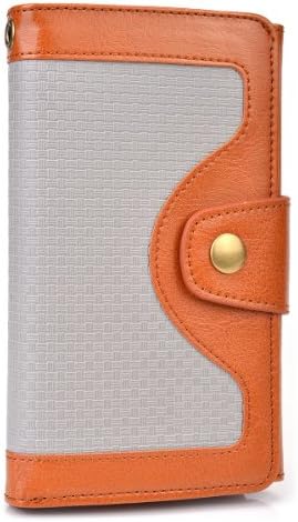 Cooper Cases(TM) Tatami Universal Smartphone Wallet Case in Brown (Woven Pattern, Screen Protector, Card Slots, ID Holder, Billfold)