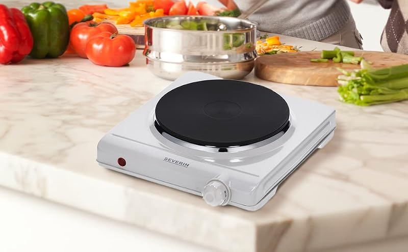 - Hornillo de mesa, Potencia aprox. 1500 W, Diámetro de la placa aprox. 18.5 cm, Blanco KP 1091