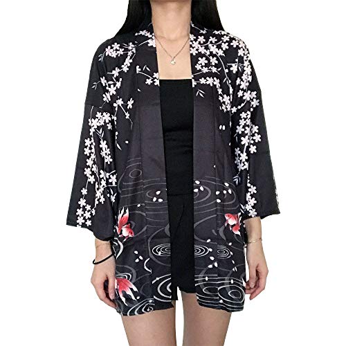 image for ZooBoo Women Japanese Kimono Cardigan - Harajuku Bathrobe Cardigan Sun