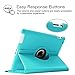 Fintie Rotating Case for iPad 4 3 2 (Old Model) - 360 Degree Rotating Smart Stand Protective Cover with Auto Wake/Sleep for iPad 4th Gen with Retina Display, iPad 3 & iPad 2, Sky Blue