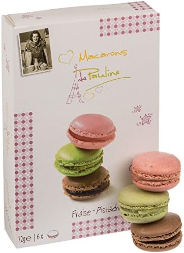 Macarons de Pauline Macarons Mix Strawberry, Pistachio and Chocolate 72 g