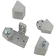 Arch/Vistawall Style TOP & Bottom Pivot Hinge Set for Commercial Adams Rite Type Storefront Door, Choose Handing & Finish (Right Hand in Aluminum)