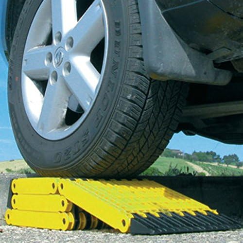 Uniko 6-in-1 folding car ramp, foldaway plastic sand ladder, Yellow - Image 4