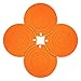 zanmini 4pcs Hot Pads for Countertops, 6 in 1 Silicone Trivets for Hot Dishes, with Pot Holder, Spoon Rest, Jar Opener, Large Coaster, Garlic Peeler, Heat Resistant&Easy Clean (Orange)