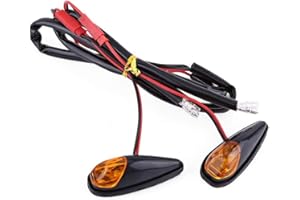 2pcs LED Motorcycle Flush Mount Turn Light,12V Motorbike Indicator Lamp Amber Bulb Indicators Blinkers Waterproof and Weather