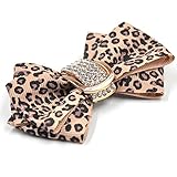 Lychee Leopard Print Bowknot Shoe Clip Buckle Removable High-heel Decor Wedding
