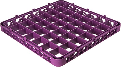 Carlisle FoodService Products RE49C89 OptiClean Polypropylene 49-Compartment Divided Glass Rack Extender, 1.78" x 19.75" x 19.75", Lavender (Case of 6)