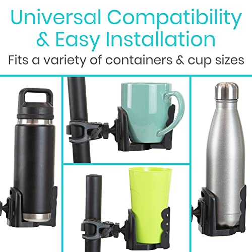 Vive Wheelchair Cup Holder for XL Drinks for Strollers, Walkers