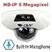 GW Security 8 Channel 4K NVR 5 Megapixel H.265 Security Camera System, 6 Built-in Microphone Audio Recording HD 1920P IP PoE Dome Cameras, QR-Code Connection