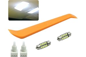 Vkinman 2Pcs Interior Light Switch + 2Pcs Bonus Map Dome Light LED Bulbs Replacement for Honda Accord/Dodge/Pilot/Ridgeline/Odyssey/Ram 1500 Replace 34404-SDA-A21, 34404-SDA-A22D3, 924-798